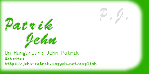 patrik jehn business card